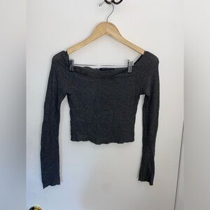 Brandy Melville Charcoal Knit Top